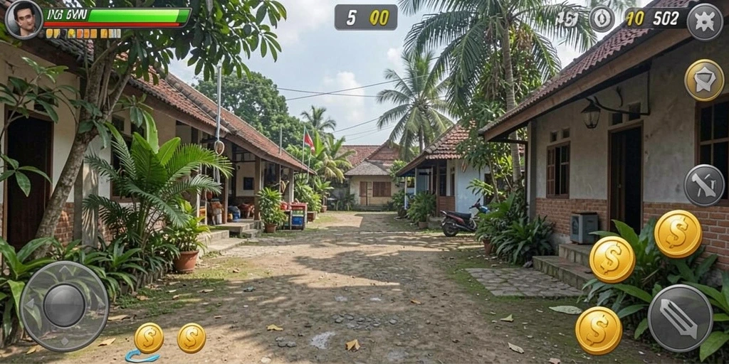 Tampilan awal game yang menarik dan interaktif.