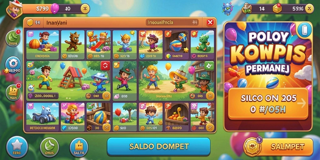 Tampilan mesin slot dengan tema petualangan.