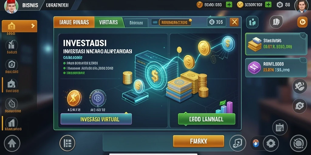 Gambar layar yang menunjukkan petualangan di dunia fantastis.